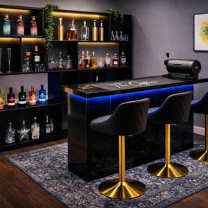 Black high Gloss bar by the home bar company