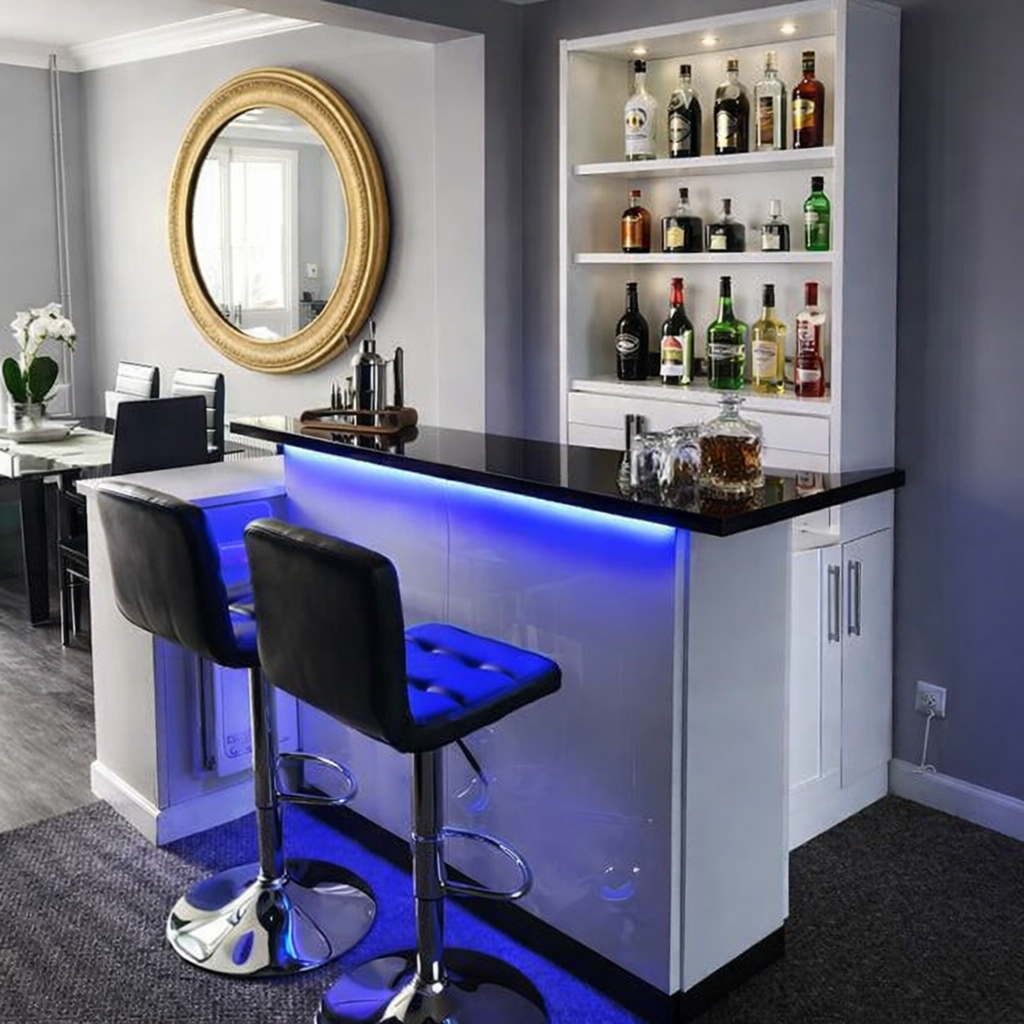 Gloss finish bar by the home bar company